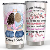 Personalized Tumbler For Sister Friend Funny Gift Custom 2 Peoples